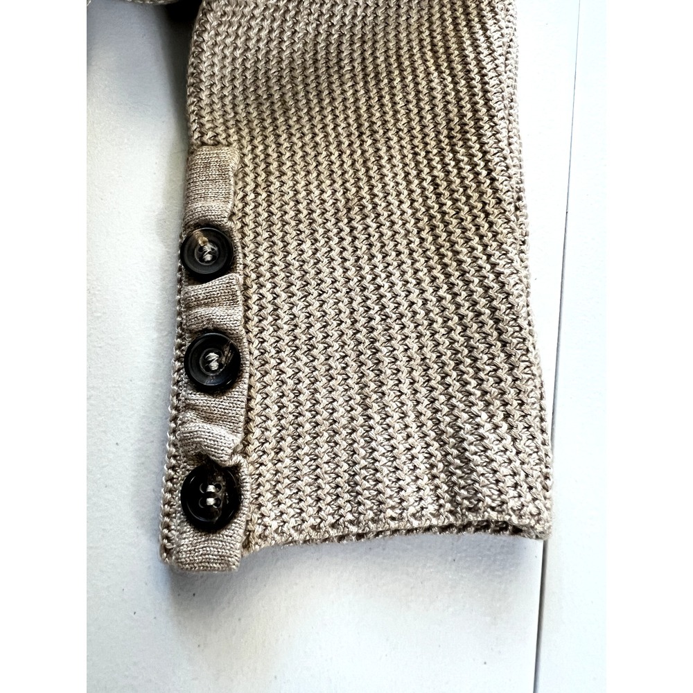 Sonia Bogner Cardigan Sweater The Carlyle Double Breasted Long‎ Tan - Picture 10 of 10